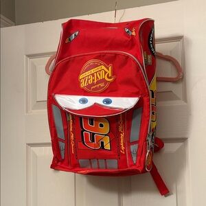 Disney Kids Lightning McQueen Red Character Backpack
